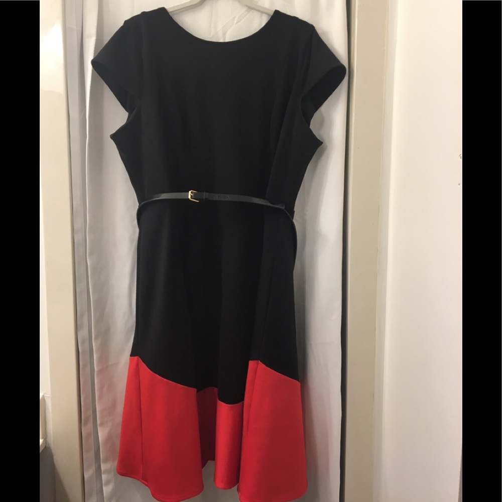 Calvin Klein black and red dress
